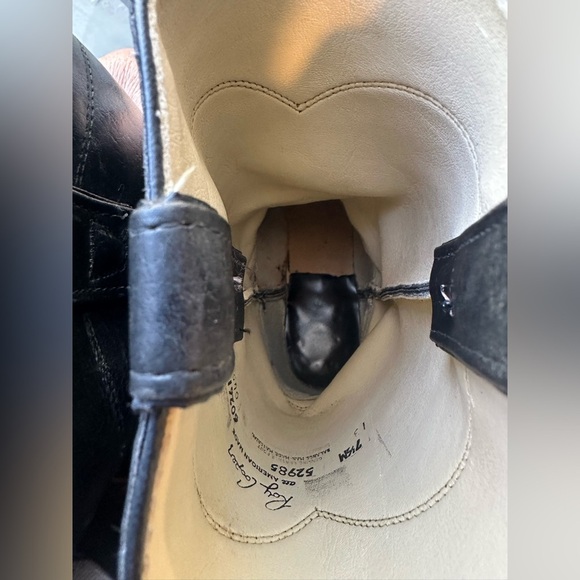 Roy Cooper Cowboy Boots Black Leather Men’s 7.5 M Western Made in USA - Picture 10 of 10